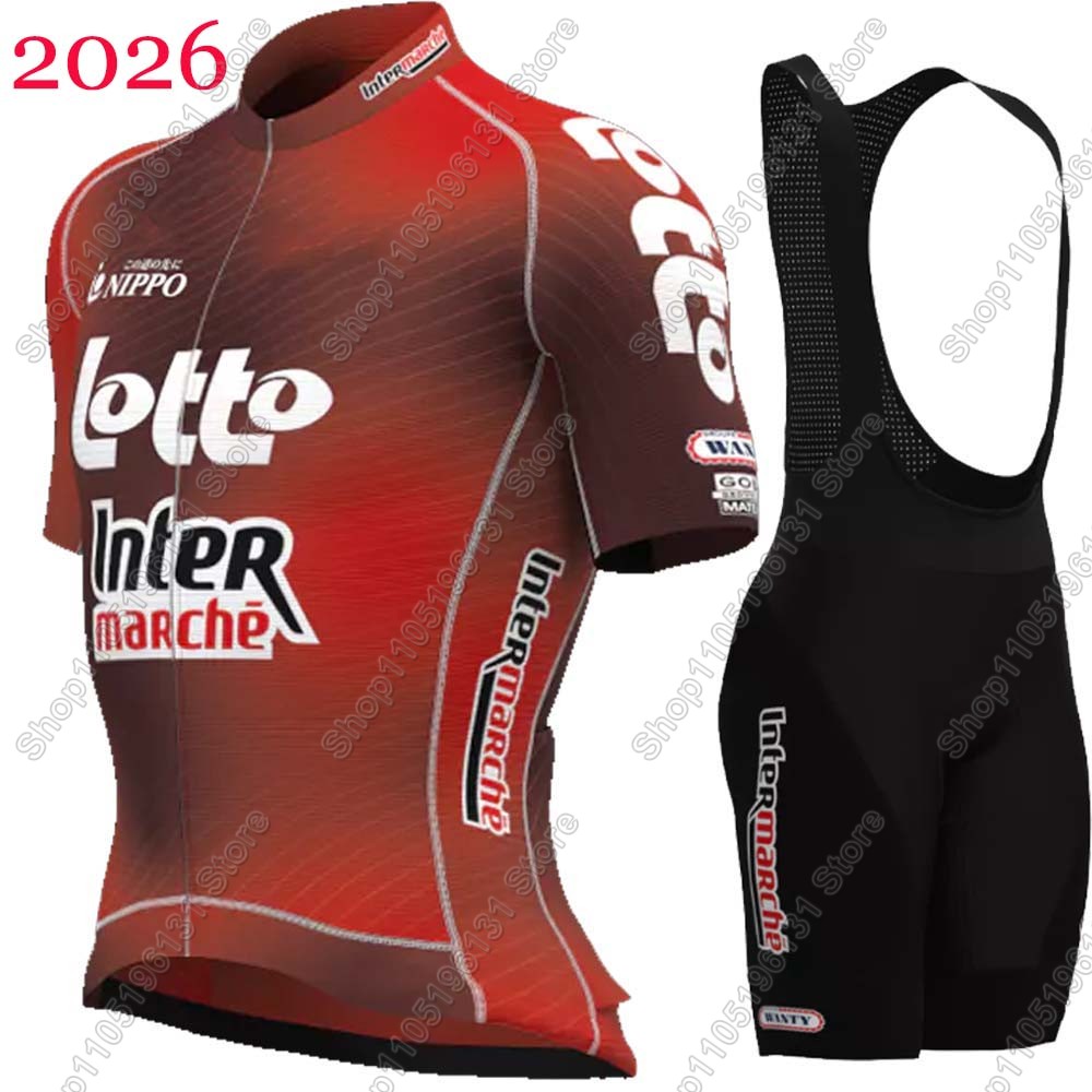 Cycling Bib Shorts - ロトサイクリング 2026 ジャージセット メンズ 夏 ベルギーチームウェア
