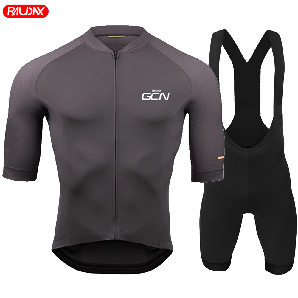 Raphax-メンズサイクリングウェアセット,半袖ジャージ, - Cycling Bib Shorts のレビューと価格