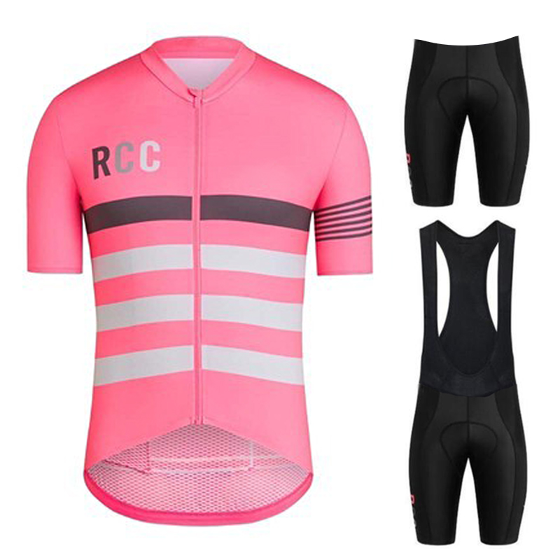 ピンク RCC サイクリングジャージセット半袖男性用バイクス - Cycling Gear Brands のレビューと価格
